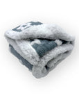 M/C SHERPA FLEECE STARS BLANKET BLUE