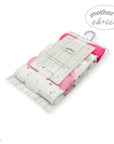 M/C 6 PACK WASHCLOTH SET PINK FLOWERS