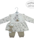 INF GIRLS NATURAL 3PC SAFARI SET 0-3M