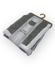 M/C SHERPA FLEECE STRIPE BLANKET GREY