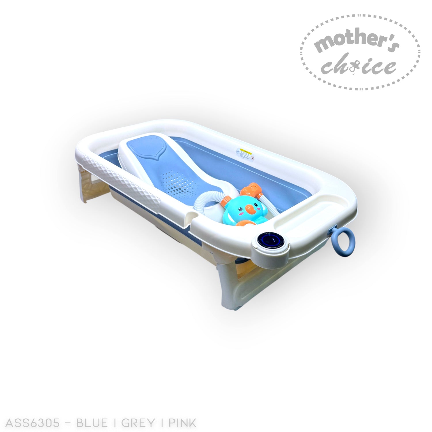 BABY BATH LARGE WITH SMART THERMOMETER AND SHOWER TOY
