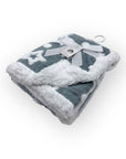 M/C SHERPA FLEECE STARS BLANKET BLUE