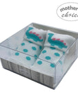 M/C FANCY BOX SOCKS 'GIRLS POLKA/DINO'