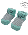 M/C FANCY BOX SOCKS 'GREY/MINT ELIE'