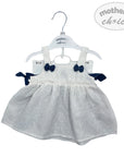 INF GIRLS 2PC SET ANGLAISE/DENIM 12-18M