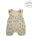 M/C  ROMPER S/S  MUSLIN  SET BEIGE  12M