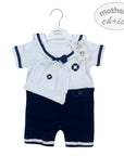 INF BOYS 2PC NAVY SAILOR SET 0-3M