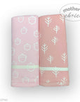 M/C BAMBOO 2PK  BURP CLOTHS PINK