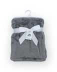 M/C SINGLE LAYER SHERPA FLEECE BLANKET GREY