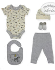 M/C 5 PCS GIFT SET GREY ELEPHANT