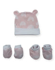 M/C BAMBOO 3PK NEWBORN BEANIE SET PINK