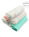 M/C 6 PACK WASHCLOTH SET PINK RAINBOW