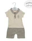 INF BOYS  NATURAL LINNEN ROMPER