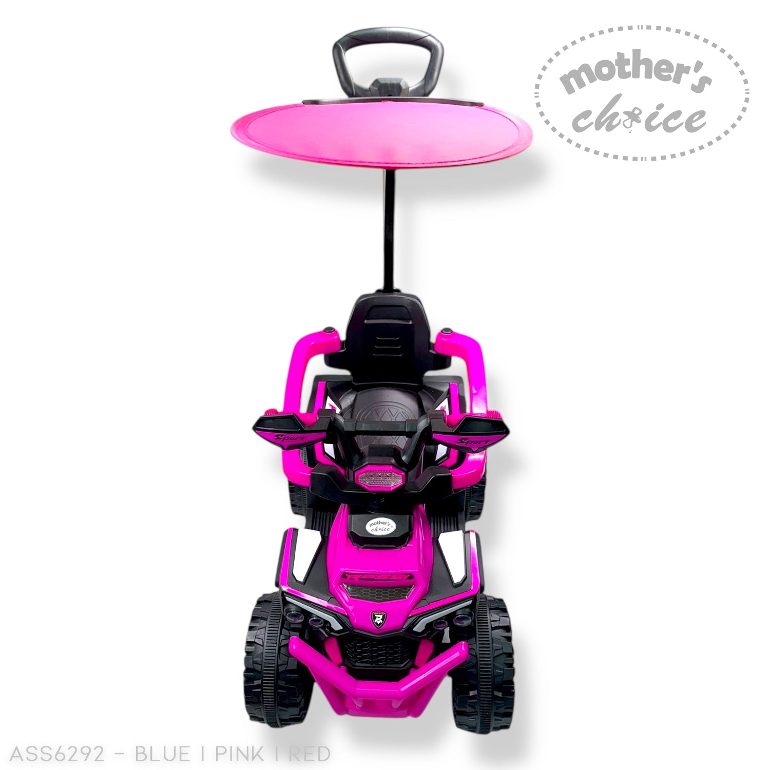 MOTHERS CHOICE RIDE ON CAR WITH CANOPY