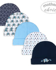 100% COTTON 5 PACK BEANIE HAT SET 'ELIE'