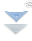 M/C 2PK FANCY BANDANA BIBS BLUE