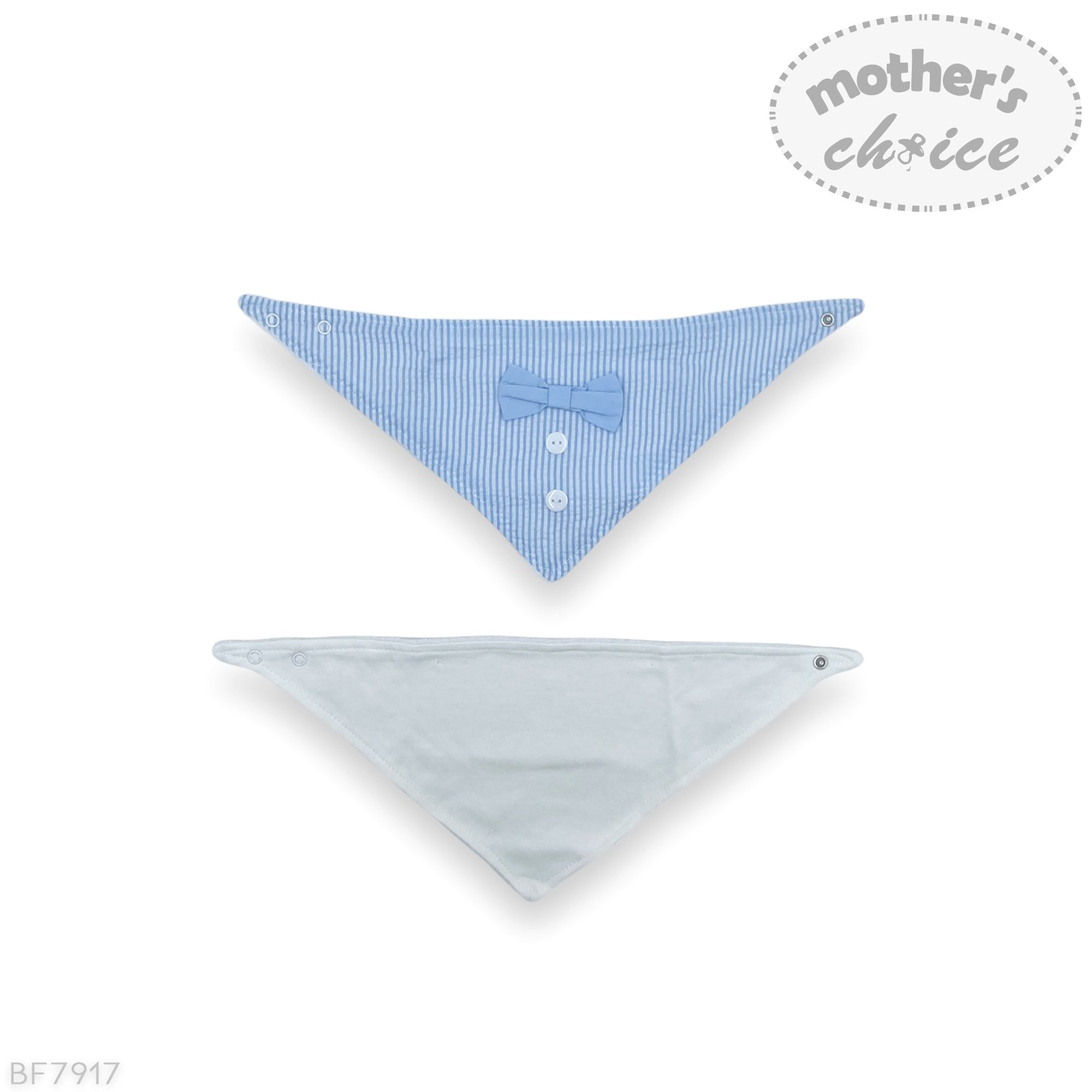 M/C 2PK FANCY BANDANA BIBS BLUE