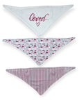 M/C 3 PACK BANDANA BIB SET LOVE