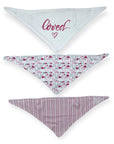 M/C 3 PACK BANDANA BIB SET LOVE