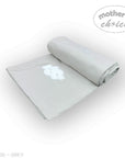 M/C COTTON WAFFLE BLANKET GREY CLOUD EMBROID