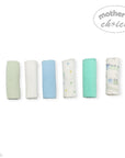 M/C 6 PACK WASHCLOTH SET BLUE TRAIN