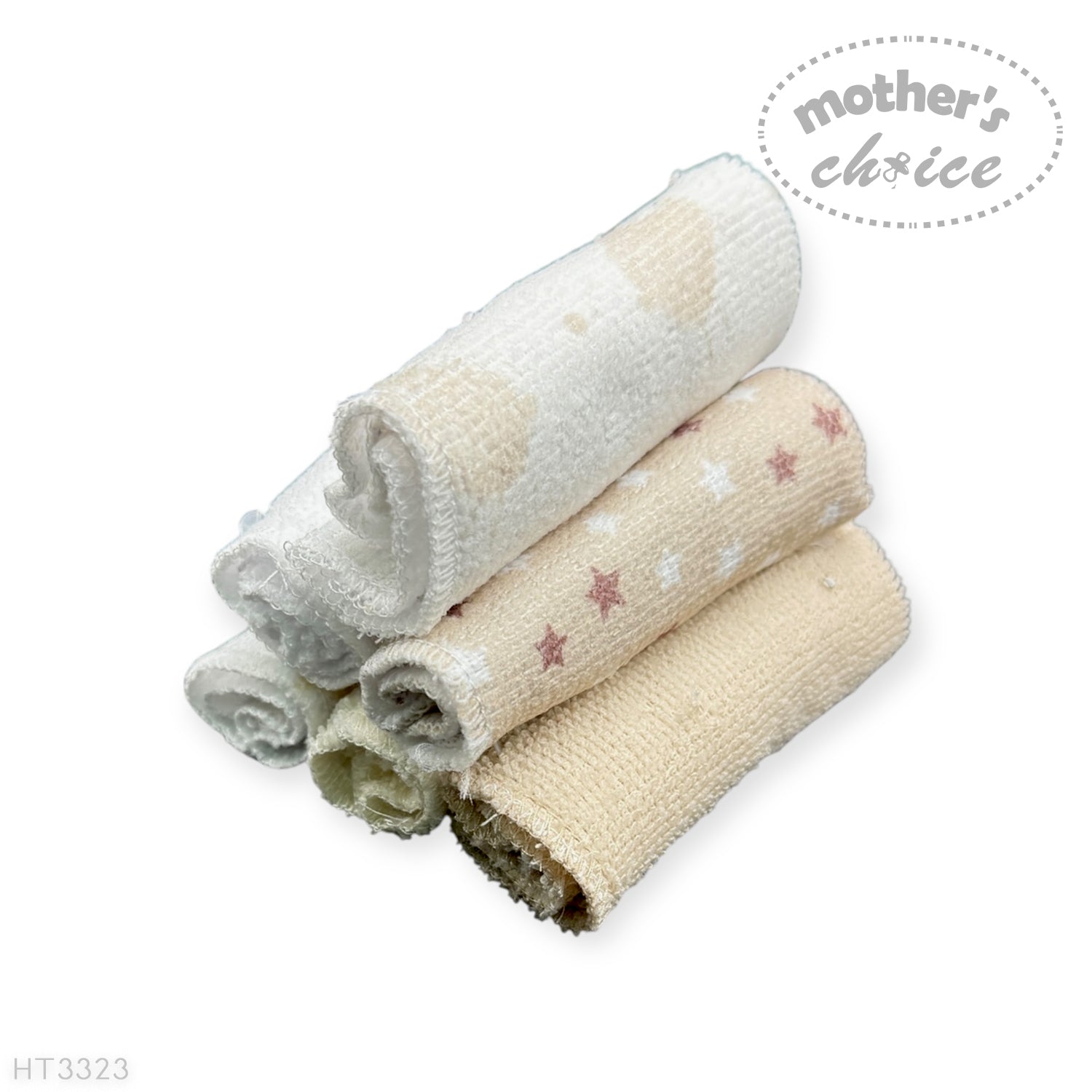M/C 6 PACK WASHCLOTH SET STONE MOON