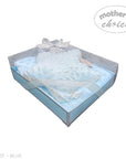 M/C GIFT BOX SHERPA BLANKET &amp; PILLOW SET BLUE
