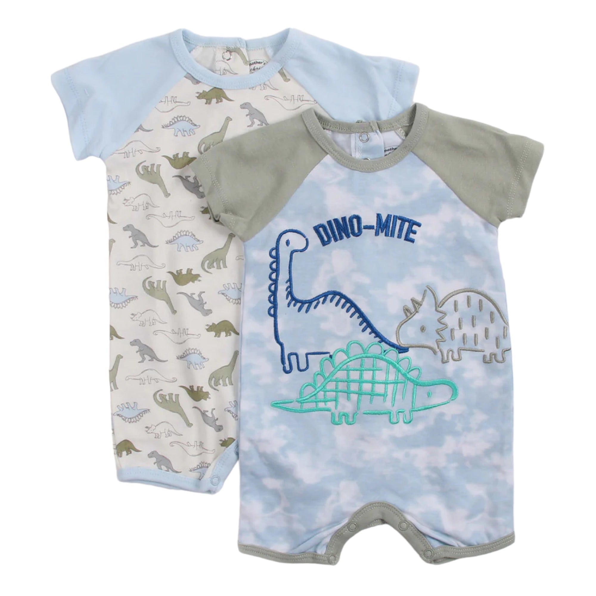 INFANT&#39;S 2 PACK ROMPERS &#39;DINO MITE&#39; 3-6M