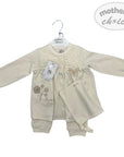 INF GIRLS NATURAL 3PC SET 'BEAUTIFUL GARDEN' 0-3M