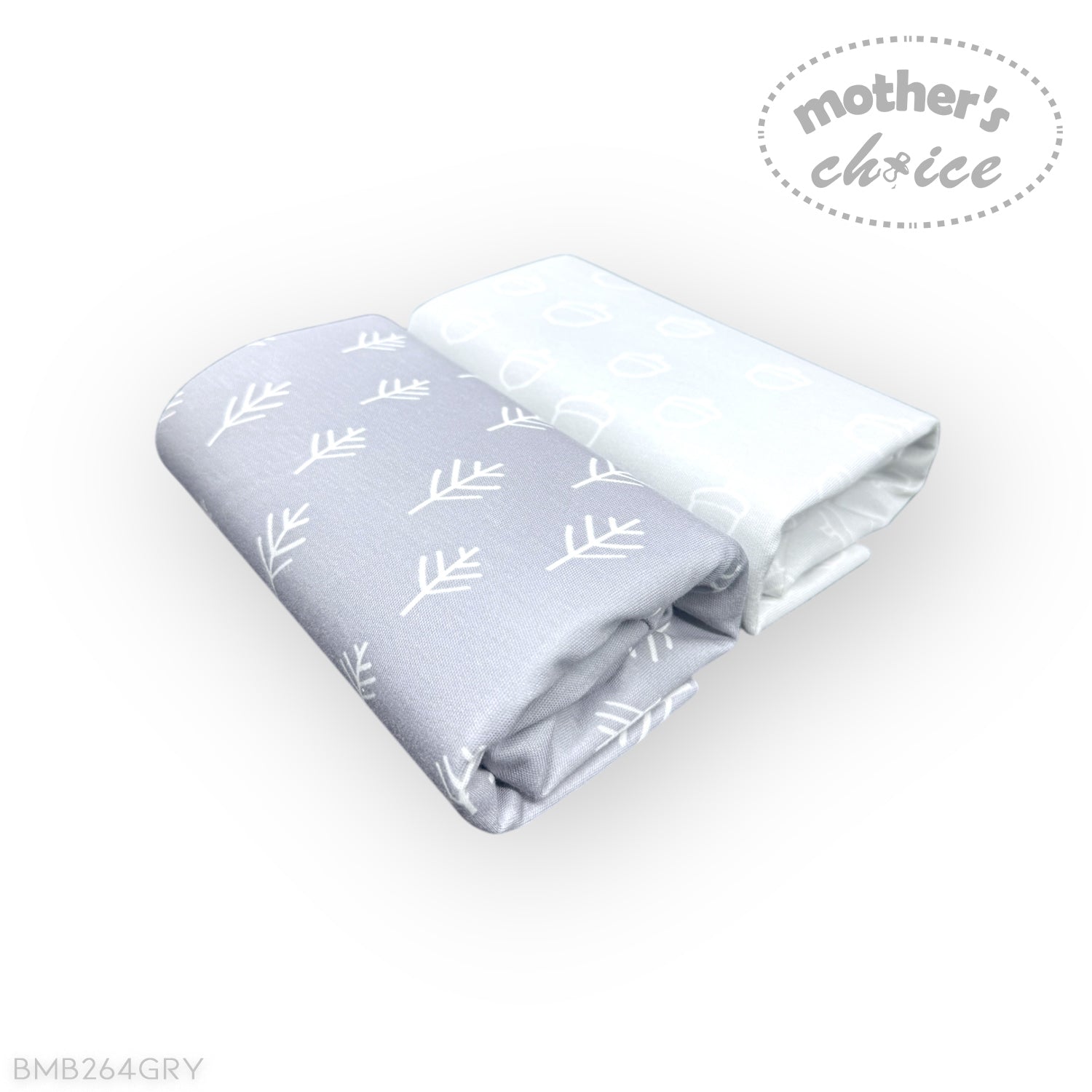 M/C BAMBOO 2PK WATERPROOF CHANGE MAT GREY – Mothers Choice