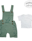 M/C MUSLIN  DUNGAREE SET SUMMER DIP 12M