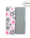 2 PACK FLANNEL RECEIVER GIRLS POLKA/FLOWER