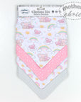 MC 100% COTTON 4 PACK BANDANA BIBS ELIE/RAINBOW