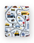 M/C PRINTED FLANNEL BLANKET BOY'S CARS AND ROADS