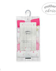 M/C 6 PACK WASHCLOTH SET PINK FLOWERS