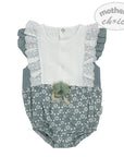 M/C COTTON LINEN ROMPER SUMMER DIP 6M