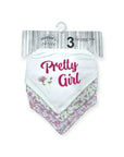 M/C 3 PACK BANDANA BIB SET HELLO GIRL