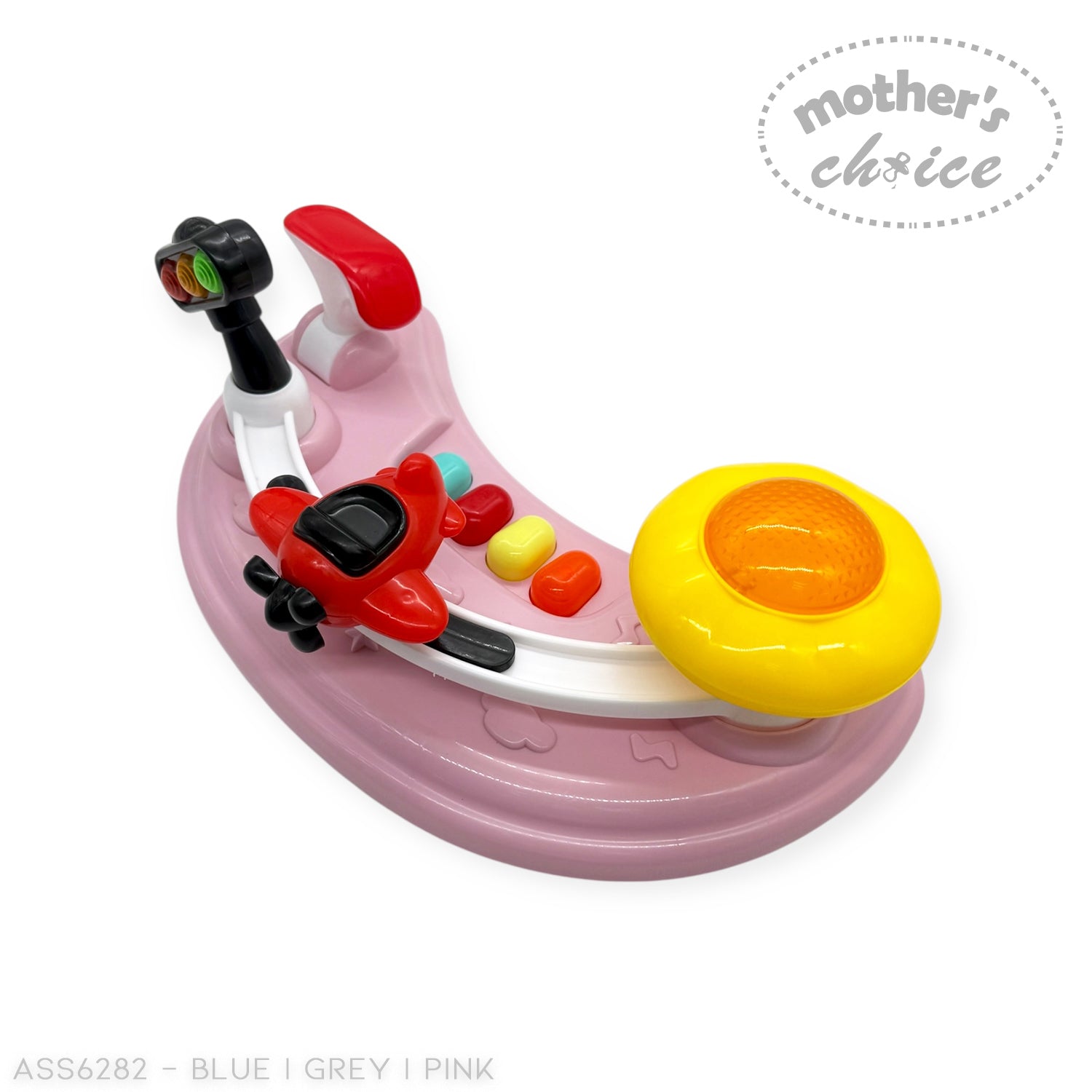 MOTHERS CHOICE BABY WALKER WITH MUSIC AND LIGHT, PLASTIC WHEEL