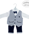 INF BOYS 3PC NAVY SAILOR SET 0-3M