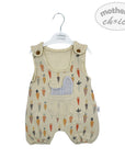 M/C  ROMPER S/S  MUSLIN  SET BEIGE  12M