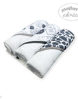M/C 3PC HOODED TOWELS AND 3PC FACECLOTHS MILK BOTTLE