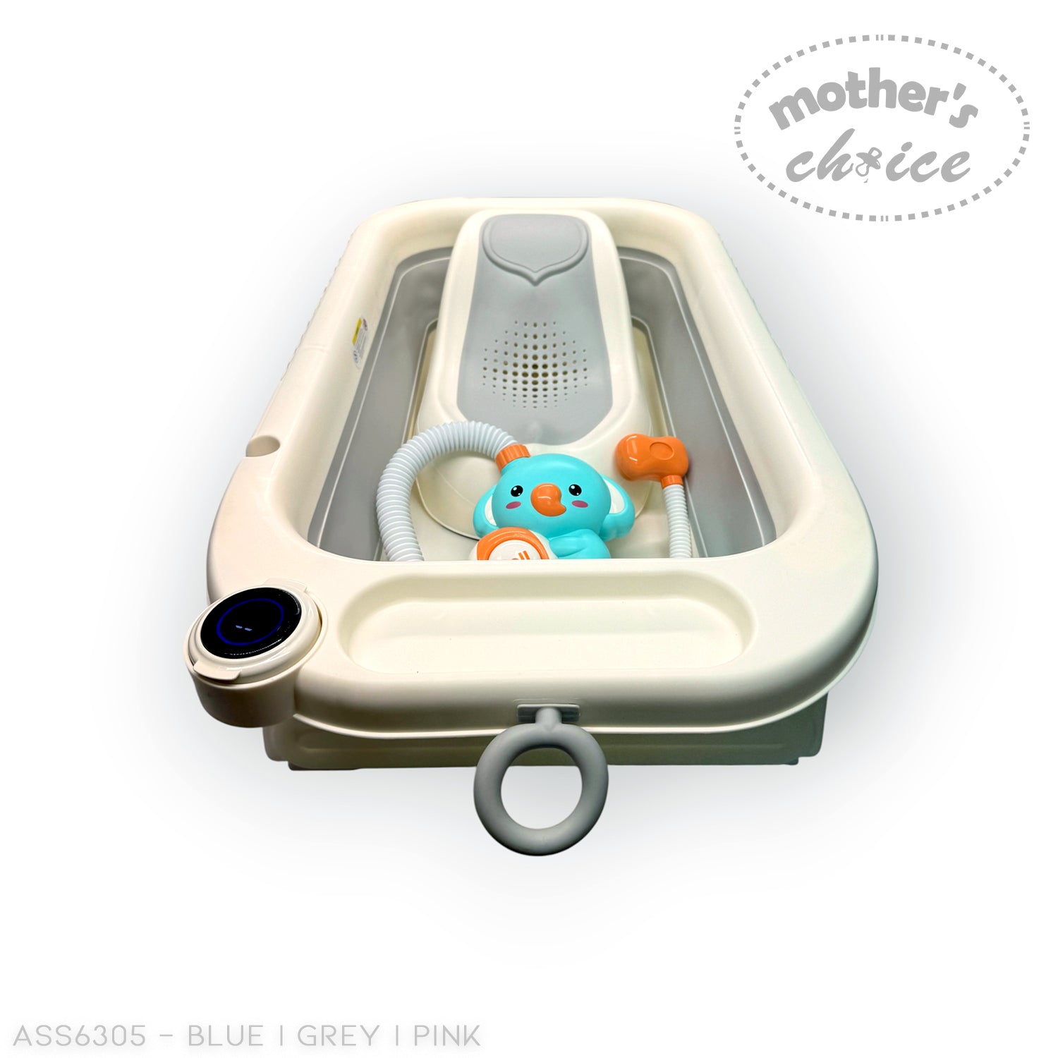 BABY BATH LARGE WITH SMART THERMOMETER AND SHOWER TOY