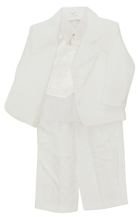 5 PIECE WHITE SUIT SET
