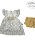 M/C GIRLS 2PC SET YELLOW/GREY 9M