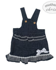 INF GIRLS DENIM PINIFORE &amp; T SHIRT 0-3M