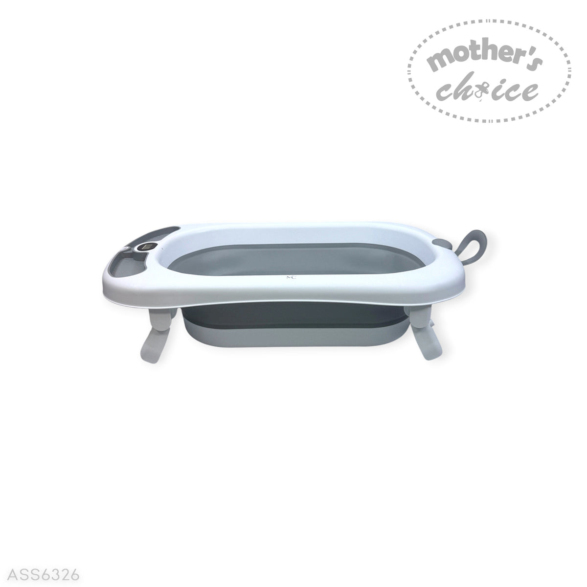 FOLDABLE BABY BATHTUB WITH THERMOMETER AND STAND