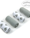 4PK FACECLOTHS PAWS