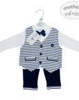 INF BOYS 3PC NAVY SAILOR SET 0-3M