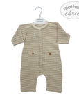 INF BOYS STRIPED ACRU NATURAL LINNEN ROMPER