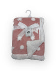 M/C SHERPA FLEECE STARS BLANKET PINK